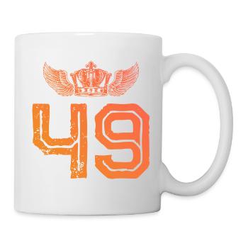 49 Zahl Krone - Tasse - Weiß - Rechts