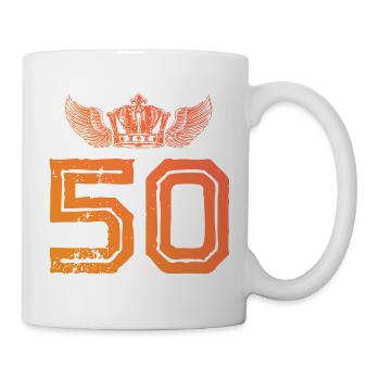 50 number crown - Mug - white - Right