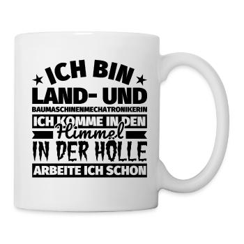 Land- und Baumaschinenmechatronikerin Geschenk lus - Tasse - Weiß - Rechts