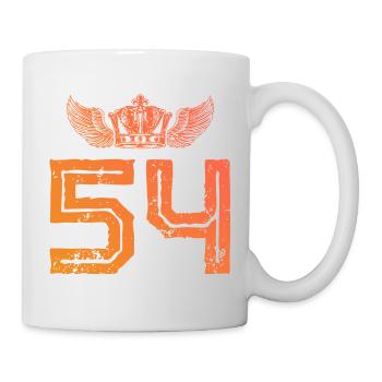 54 Couronne de numéros - Mug blanc - blanc - Droite