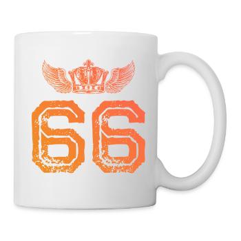 66 Zahl Krone - Tasse - Weiß - Rechts