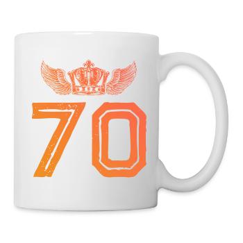 70 Number crown - Mug - white - Right