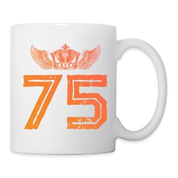 75 Number crown - Mug - white - Right