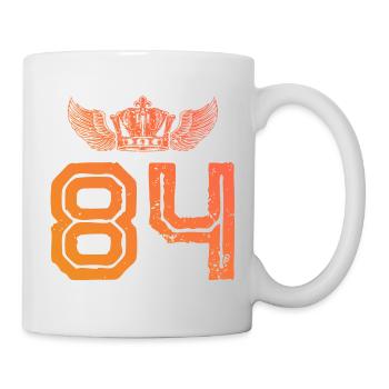 84 Zahl Krone - Tasse - Weiß - Rechts