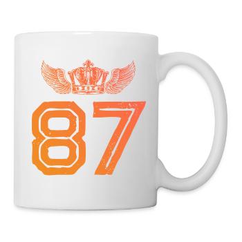 87 Number crown - Mug - white - Right