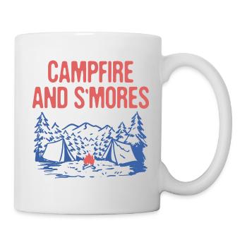 Campfire and S'mores Foodie Camping Food Lover - Mug - white - Right