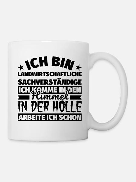 Landwirtschaftliche Sachverständige Geschenk lusti - Tasse - Weiß