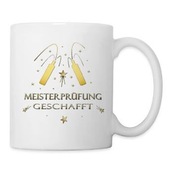 Meisterprüfung Meister Meisterbrief - Tasse - Weiß - Rechts