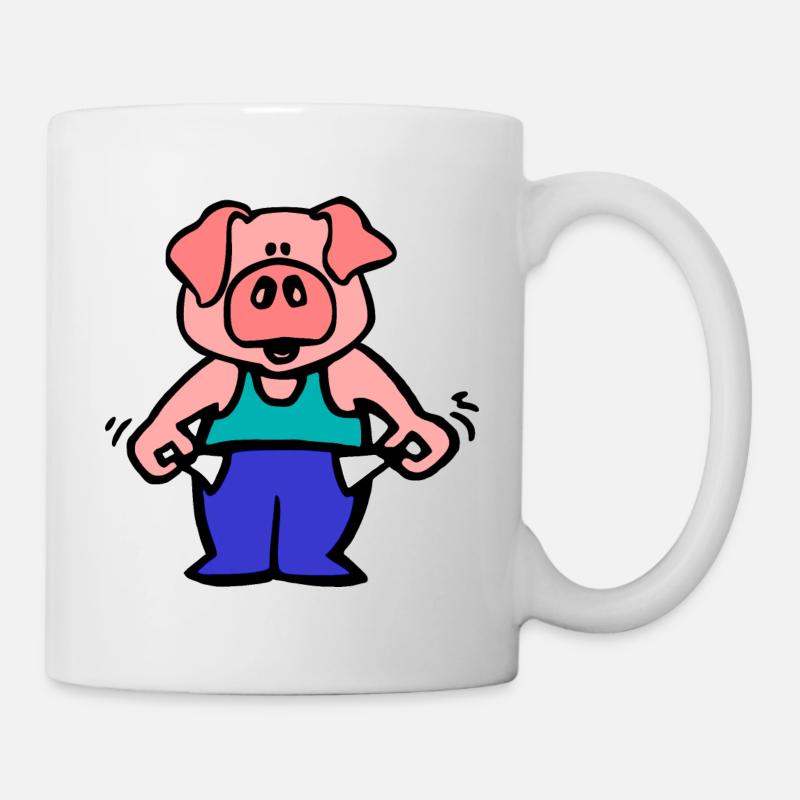 armes Schwein - Tasse - Weiß