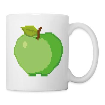Retro Pixel Green Apple - Mug - white - Right
