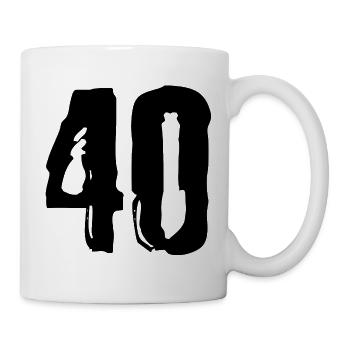 40 Zahl Trikot - Tasse - Weiß - Rechts