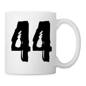 44 Zahl Trikot - Tasse - Weiß - Rechts