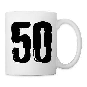 50 number jersey - Mug - white - Right