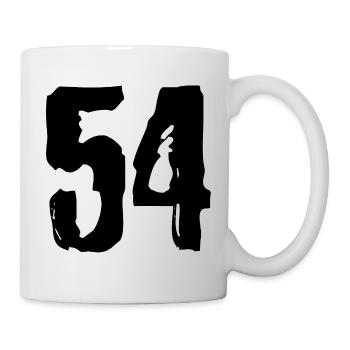 Maillot à 54 numéros - Mug blanc - blanc - Droite