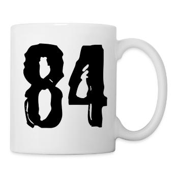 84 Zahl Trikot - Tasse - Weiß - Rechts