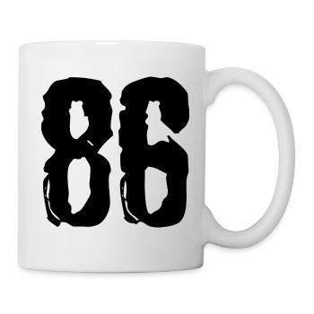 86 Zahl Trikot - Tasse - Weiß - Rechts
