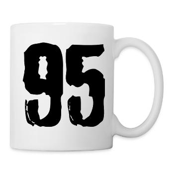 Maillot à 95 numéros - Mug blanc - blanc - Droite
