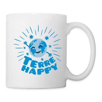 Terre happy thérapie, jour de la terre, earth day - Mug blanc - blanc - Droite