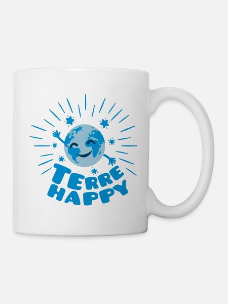 Terre happy thérapie, jour de la terre, earth day - Mug blanc - blanc