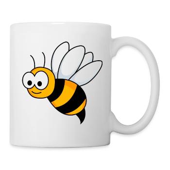 Honigbiene Comic Tier - Tasse - Weiß - Rechts