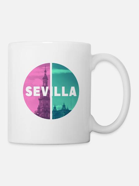 Sevilla Spanien Stadt Skyline Heimat Liebe Urlaub - Tasse - Weiß