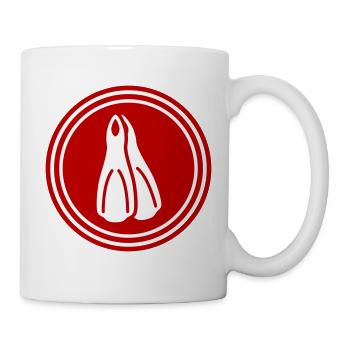 Taucherflossen Taucher silhouette - Tasse - Weiß - Rechts
