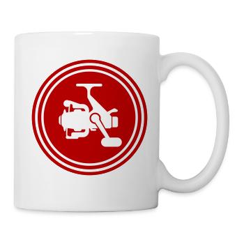 Fishing reel symbol icon - Mug - white - Right