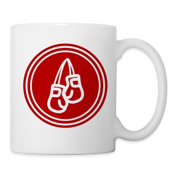 Symbole des gants de boxe - Mug blanc - blanc - Droite