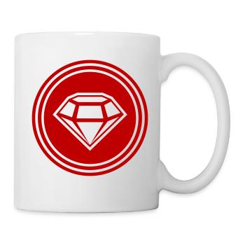 Diamond Icon Silhouette - Mug - white - Right