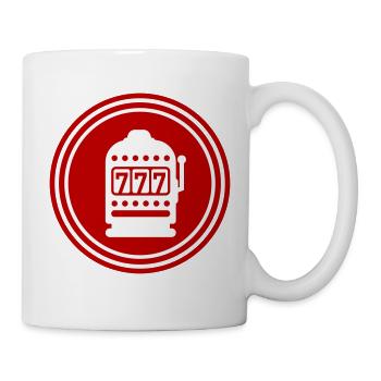 Icône de silhouette de bandit manchot - Mug blanc - blanc - Droite