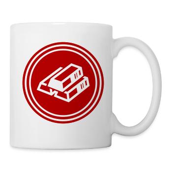 Icône Silhouette dorée - Mug blanc - blanc - Droite