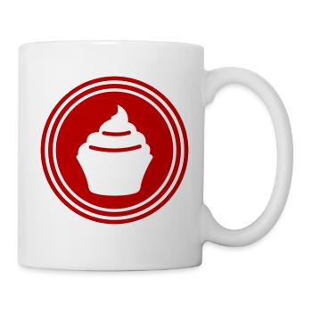 Icône Muffin Silhouette - Mug blanc - blanc - Droite