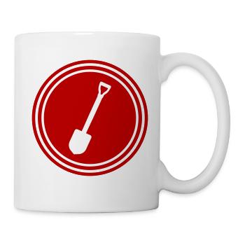 Shovel icon silhouette - Mug - white - Right