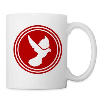 Symbole de la colombe - Mug blanc - blanc - Droite