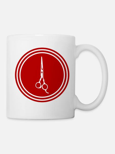 Schere Barber icon - Tasse - Weiß