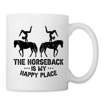 Vaulting Acrobatics Design and Equestrian Horse - Mug - white - Right