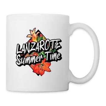 Lanzarote Sommer Sonne Strand Meer Palmen Urlaub - Tasse - Weiß - Rechts