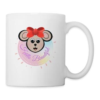 Hallo beautiful - Tasse - Weiß - Rechts