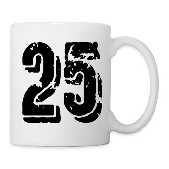 25 number jersey - Mug - white - Right