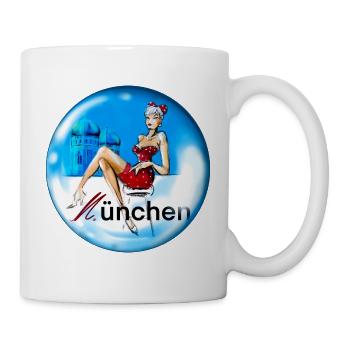 München life style party people gift - Tasse - Weiß - Rechts