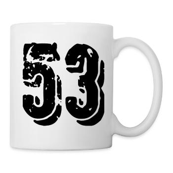 Maillot à 53 numéros - Mug blanc - blanc - Droite
