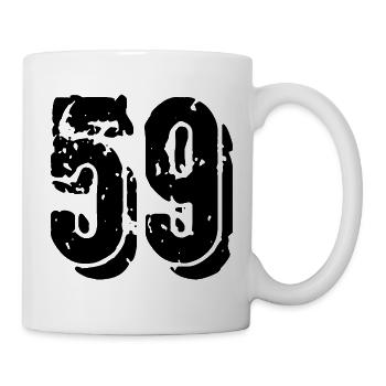 59 Zahl Trikot - Tasse - Weiß - Rechts