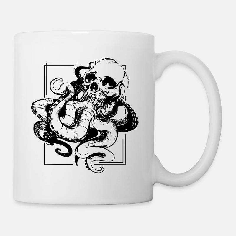 Crâne Octopus Octopus Octopus Sailor Pirate - Mug blanc - blanc