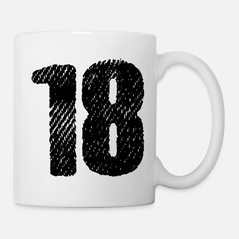 Maillot à 18 chiffres - Mug blanc - blanc