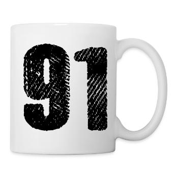 91 number jersey - Mug - white - Right