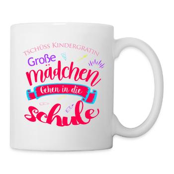 Einschulung Schulanfang Kindergarten Schulstart - Tasse - Weiß - Rechts