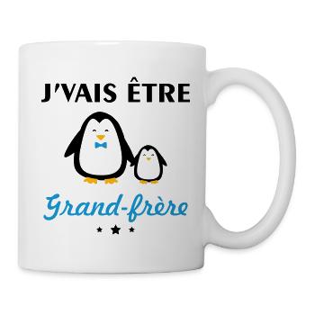 Je vais être grand frère, bientôt grand-frère - Mug blanc - blanc - Droite