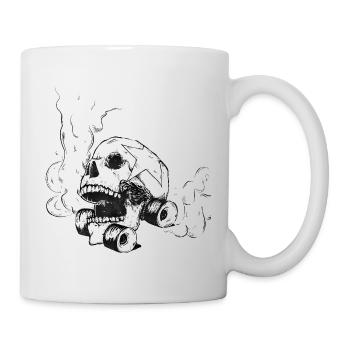 Roller Derby Skull - Mug blanc - blanc - Droite