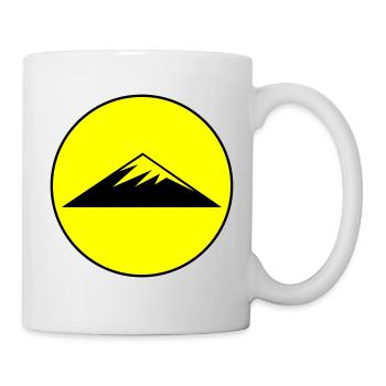 Cercle de symboles des montagnes - Mug blanc - blanc - Droite