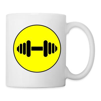 Dumbbell weights icon - Mug - white - Right